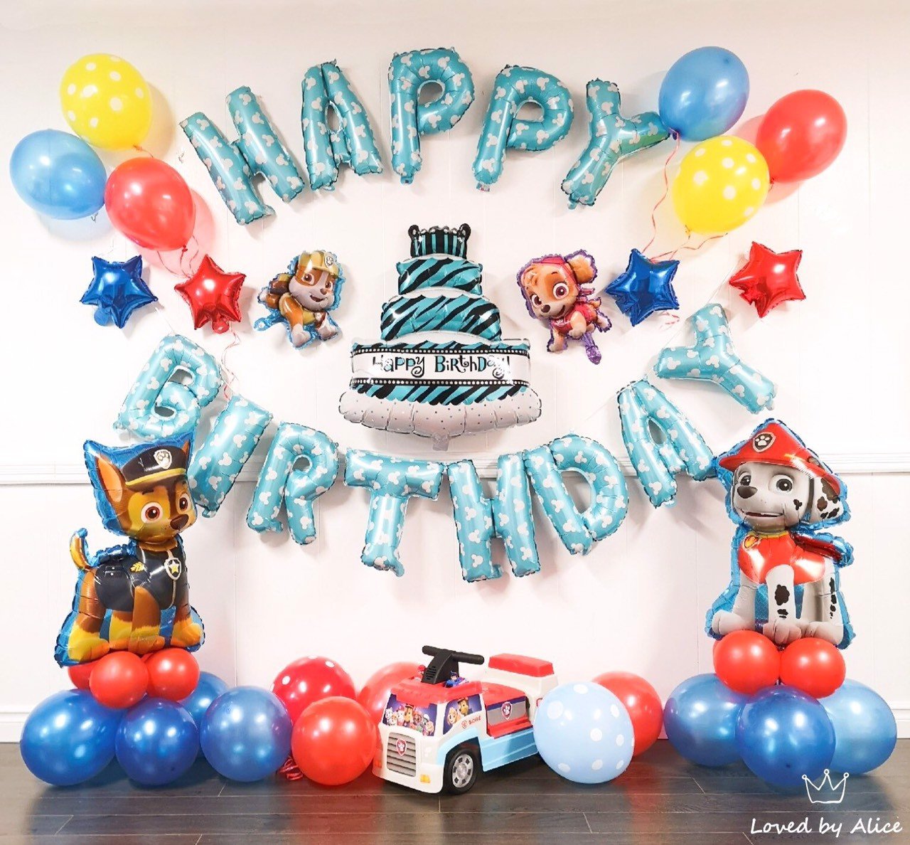 Bộ bong bóng sinh nhật chó cứu hộ Paw Patrol set CCH22