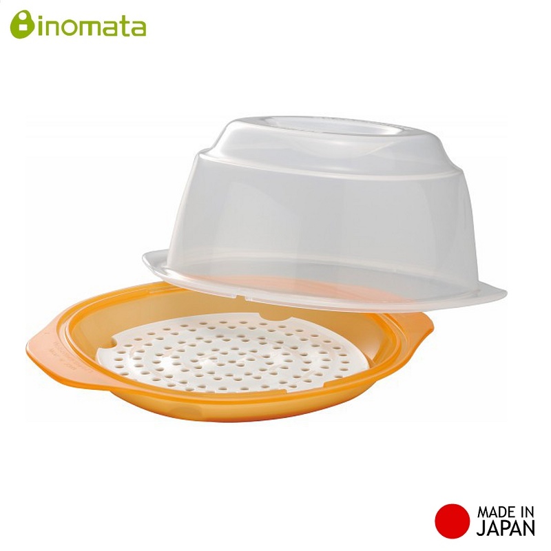 Bộ hộp hâm nóng thức ăn dùng cho lò vi sóng Inomata 700ml hàng nội địa Nhật Bản - Made in Japan