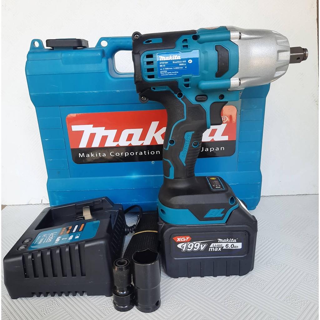 Máy siết bulong MAKITA980N.m lực siết khủng động cơ không chổi than