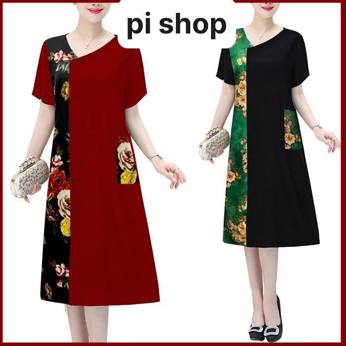 Đầm Suông Trung Niên, Đầm Hằng Ngày, Đi Tiệc Thời Trang Cho Mẹ , Bà
