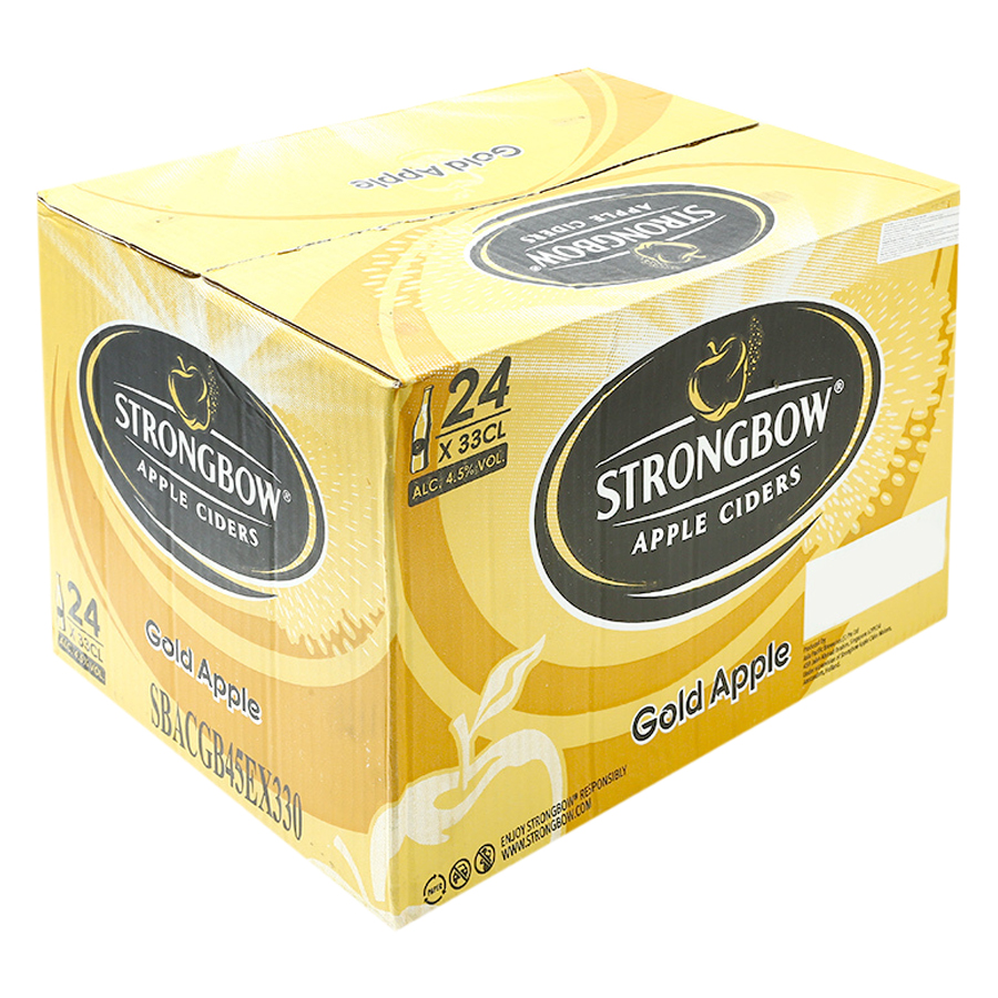 Nước Táo Lên Men Strongbow Gold 330ml Thùng 24 Chai