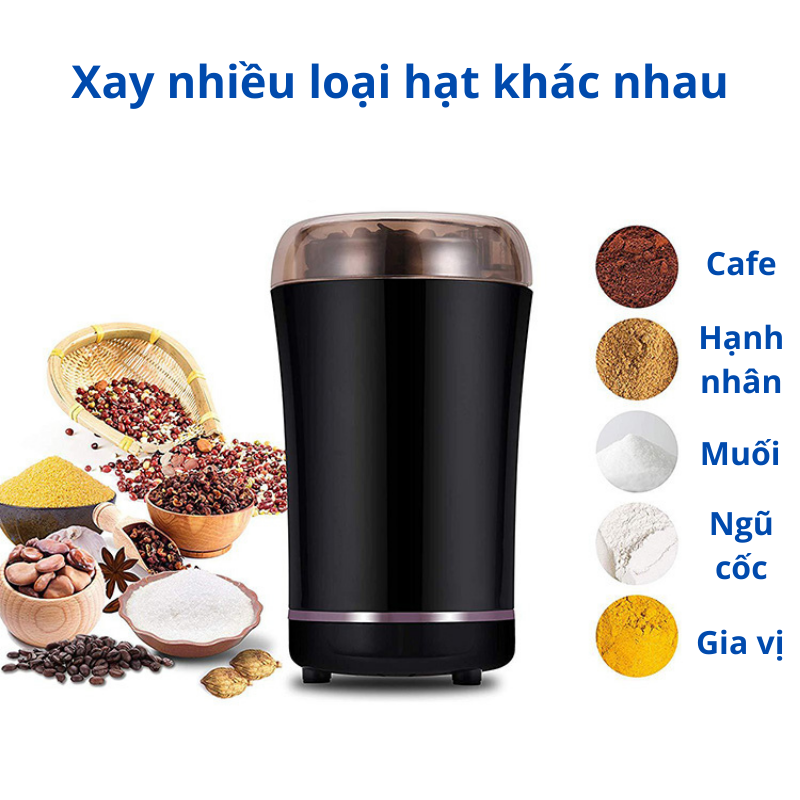 Máy Xay Bột Ngũ Cốc Gia Vị Cafe Hạnh Nhân Muối 450W BUGU BG-M01 - Hàng Chính Hãng