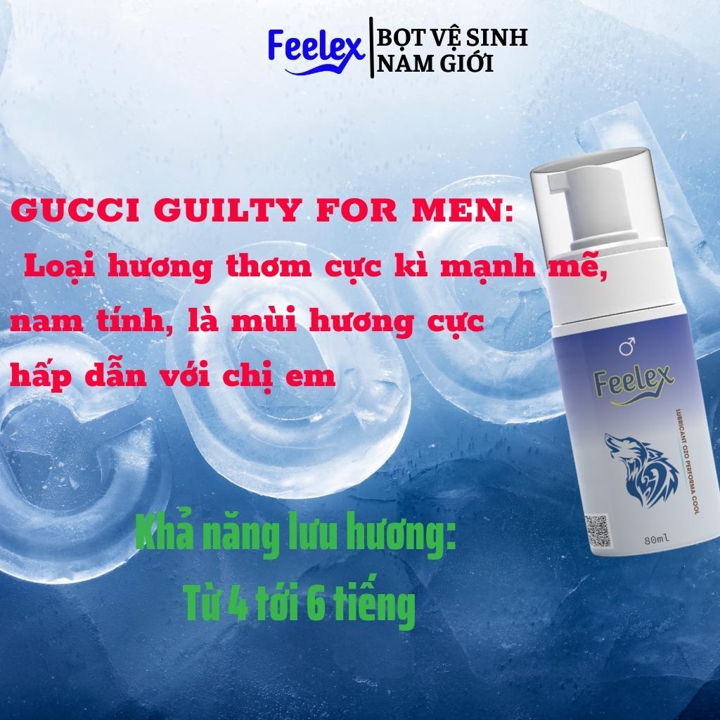 Dung dịch vệ sinh nam dạng bọt Feelex Lubricant OZO Performa Cool - 80ml