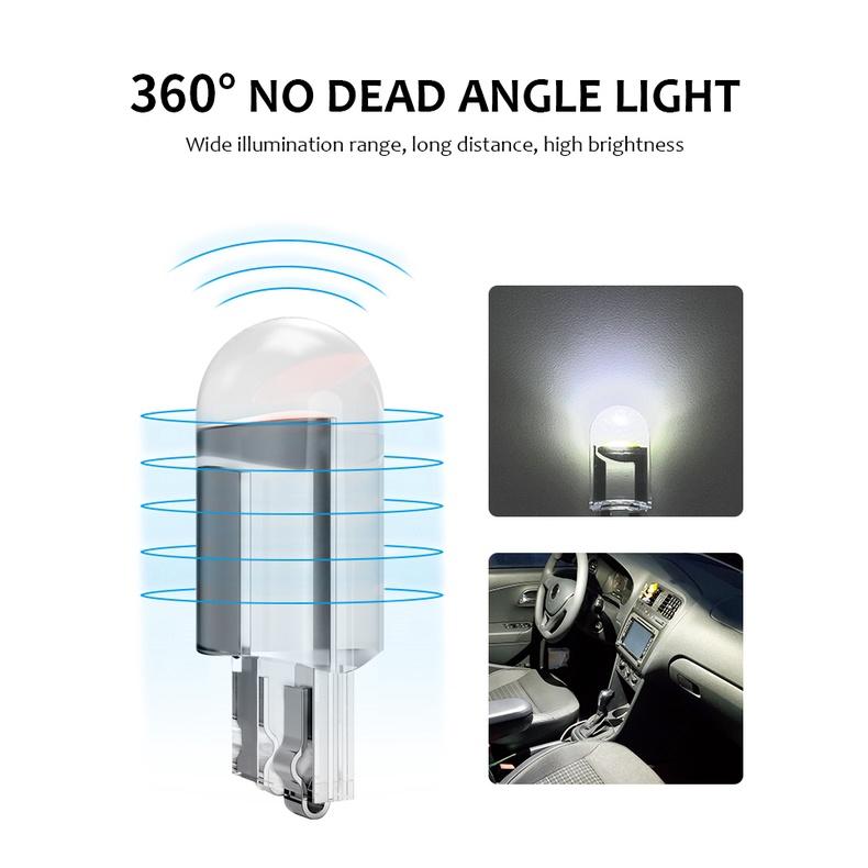 Bộ 2 Đèn Led Gắn Biển Số Xe Hơi W5W 194 T10 3000k 6000k