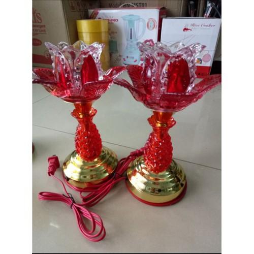 Combo 2 Đèn thờ hoa ly loại 1 bông cao 35cm