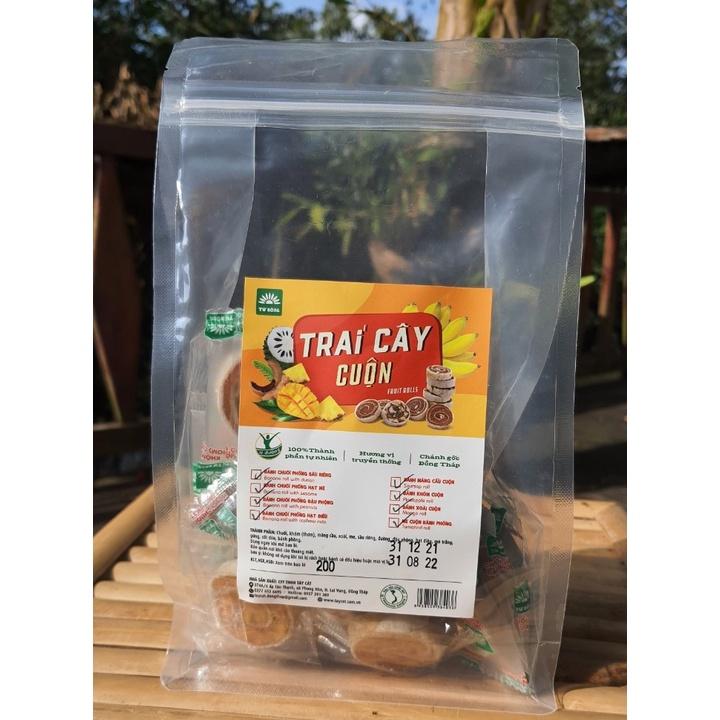 Combo trái cây cuộn Tư Bông 200g gồm 8 loại ăn vặt thơm ngon tốt cho sức khỏe
