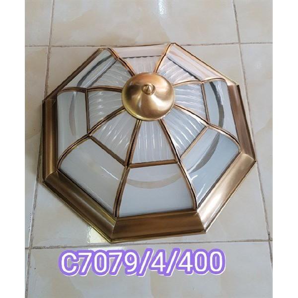 Đèn ốp trần đá tròn tự nhiên nhiều kích thước trang trí phòng khách phòng ngủ kích thước phi 400
