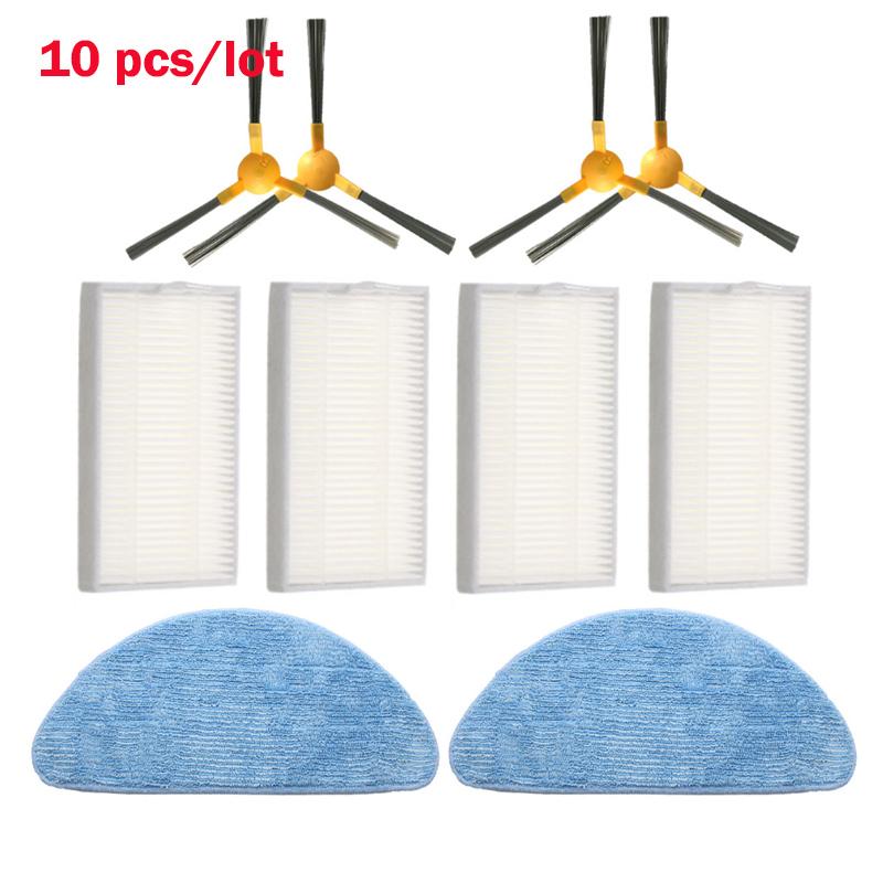 Bàn chải mặt chính thay thế Cây lau nhà Vải lọc Bộ lọc HEPA cho Phụ kiện máy hút bụi robot Proscenic 820P 830P Màu sắc: 8 Bàn chải phụ
