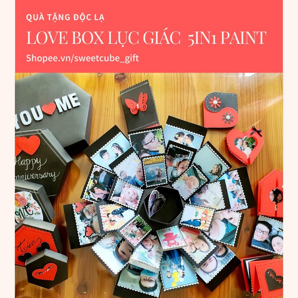 Hộp Quà Handmade_LOVE BOX LỤC GIÁC 5IN1 PAINT(19.5x19.5x13cm)