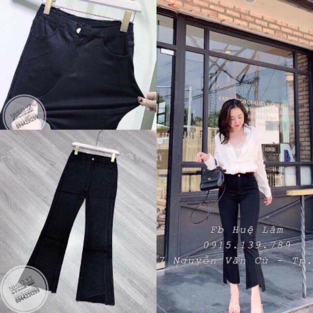 Quần skinny jean ống loe,quần bò giấy ống loe (mã 59)