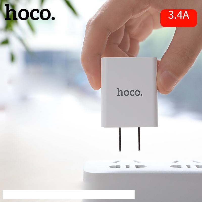 Bộ Củ Sạc 1 Cổng Hoco S2 Plus Lightning 3.4A Cho iPhone 5/6/7/8PLUS/X/XSMAX/11/11PROMAX/12/12PROMAX - Hàng Chính Hãng (Giao Màu Ngẫu Nhiên)