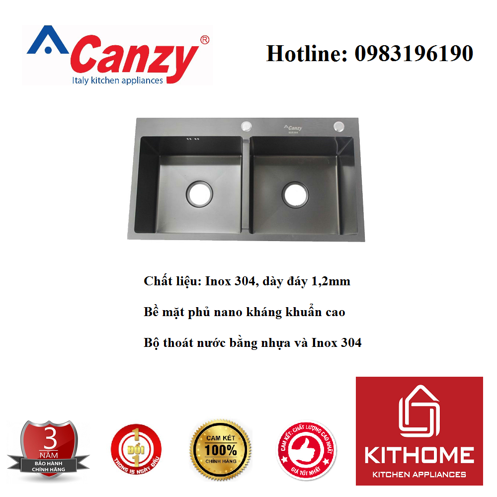 Chậu Rửa Bát Canzy CZ 8245KB - Hàng chính hãng