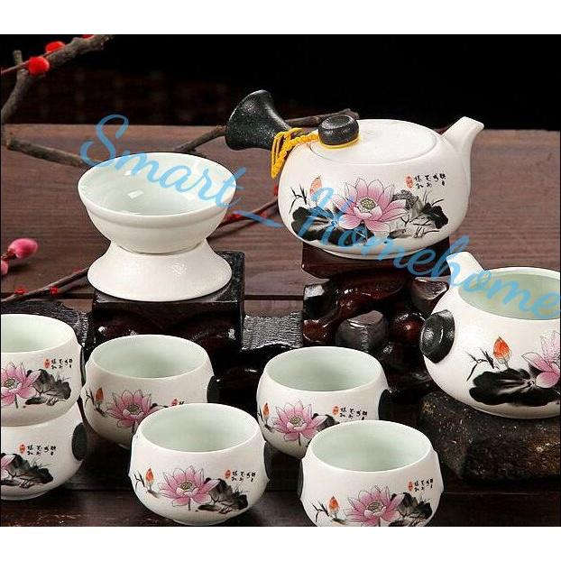 Bộ ấm chén trà cao cấp nhỏ gọn, bộ ấm trà sứ đẹp OC447