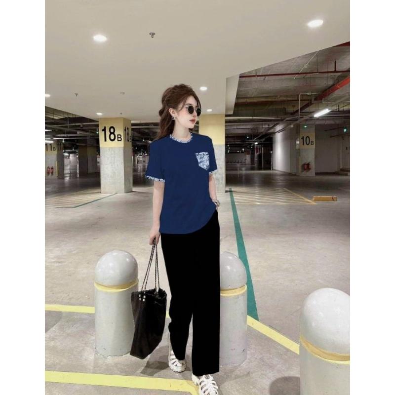 Sét đồ bộ nữ quần dài ống suông rộng mẫu mới đẹp có bigsize, đô bộ mặc đi chơi mặc ơ nhà xinh xắn thời trang cao cấp