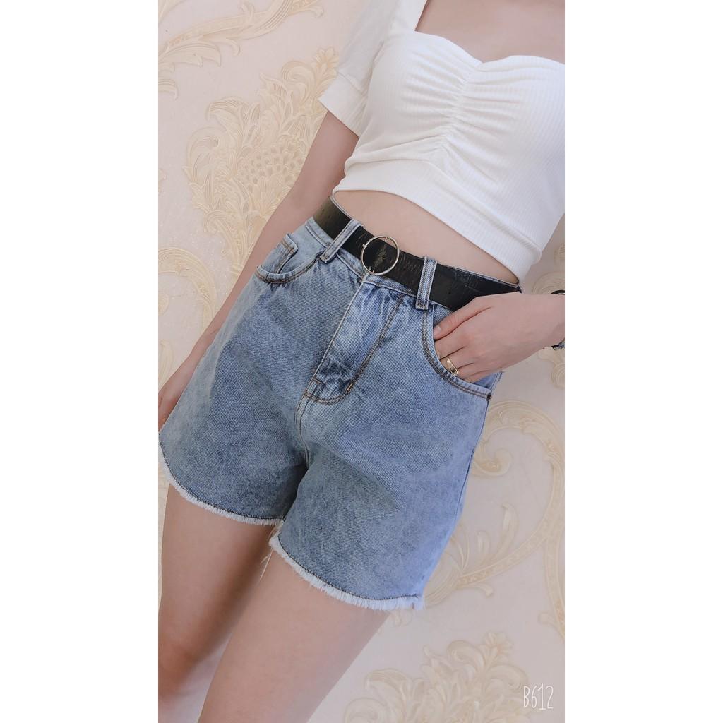 Quần Shorts Jean Nữ Lưng cao