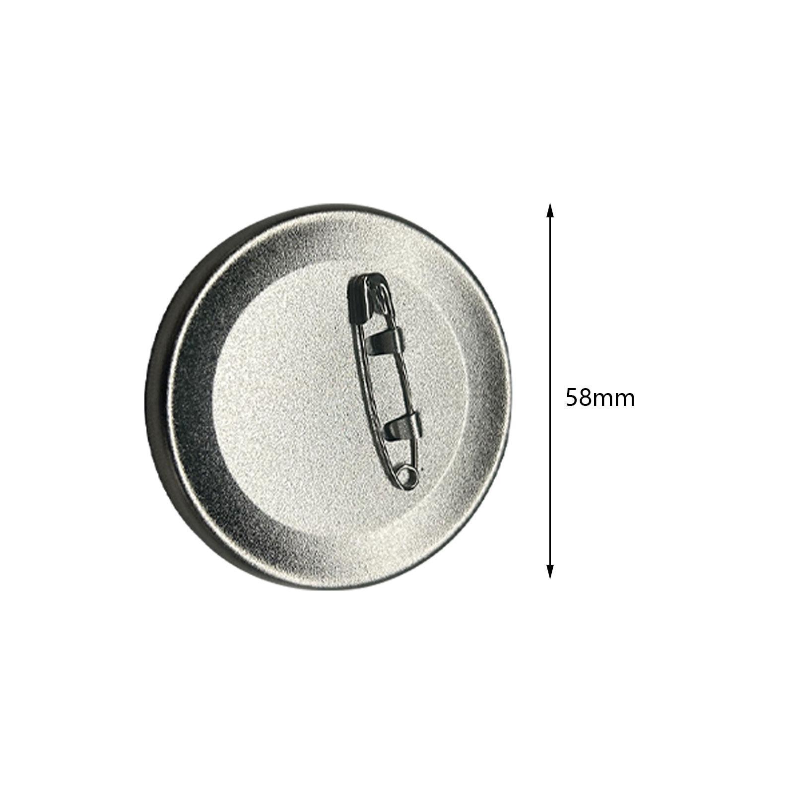10 Pieces Blank Button Making Supplies Round Badge Button Parts Metal Button Pin Badge Set for Button Maker Machine