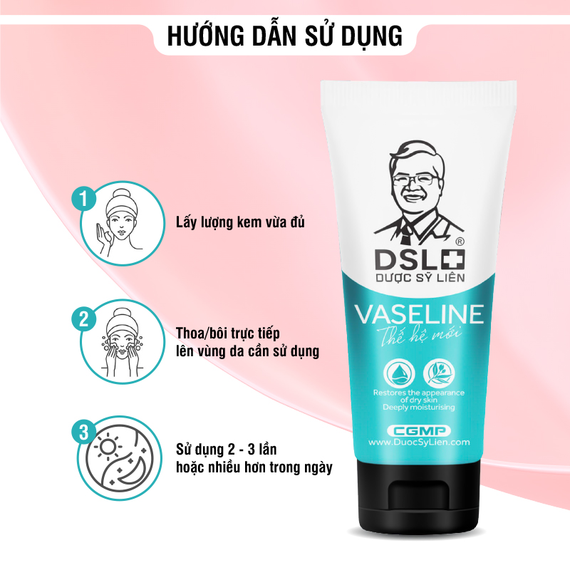 [DSL] Vaseline thế hệ mới (60g) dưỡng da, dưỡng ẩm, mềm da, mịn da, vitamin E, sáng da