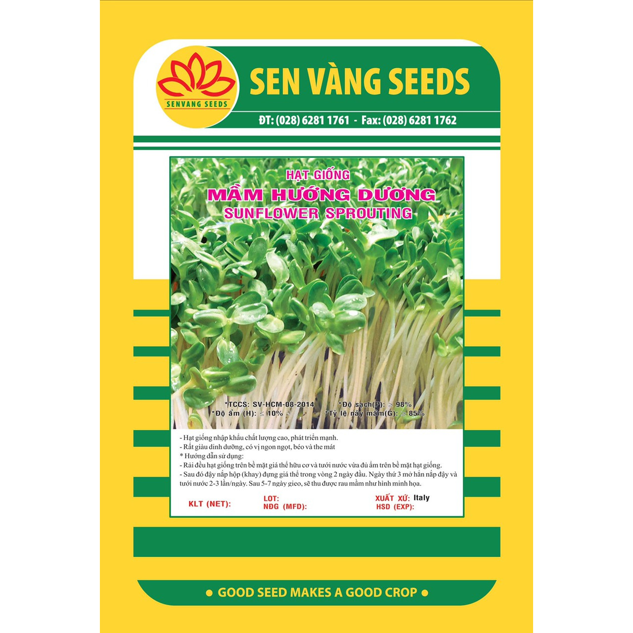 Hạt giống rau Mầm Hướng Dương gói 50g VTS117