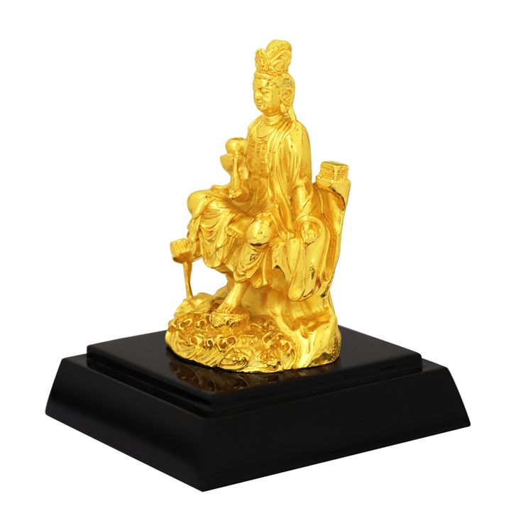 Tượng Phật Bà Quan Thái Âm Bồ Tát mạ vàng - quà tặng độc đáo, cầu bình an, sức khỏe, phúc lộc cho gia đình.
