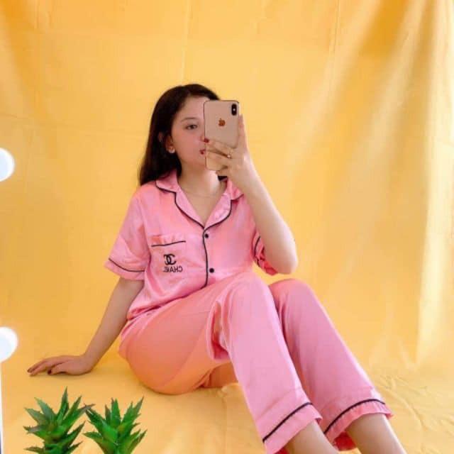 Đồ bộ pijama phi lụa loại 1 - tay ngắn quần dài