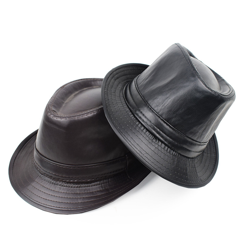 Nón mũ phớt cao bồi nam nữ Fedora comboy chất liệu da Hàng nhập dona23122503