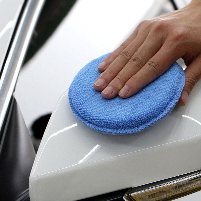 Bộ 5 Miếng Mút Đánh Bóng Xe Hơi Hình Tròn Bằng Sợi Micro Mềm Mại