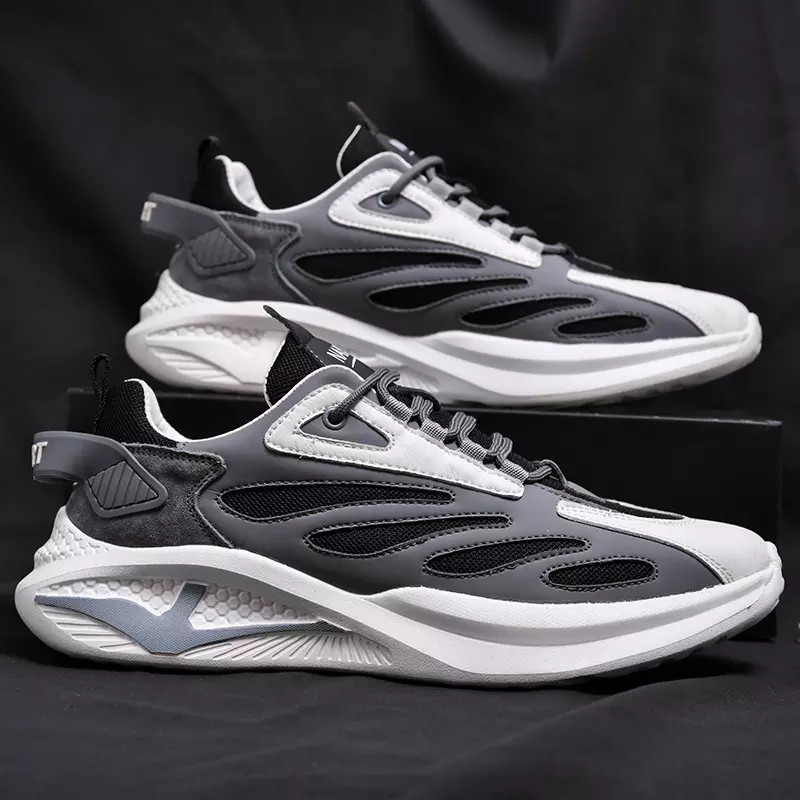 Giày Thể Thao Nam MENDO - Giày Sneaker Màu Trắng - Xám, Đế Giày Chạy Bộ Chống Sốc - G5436