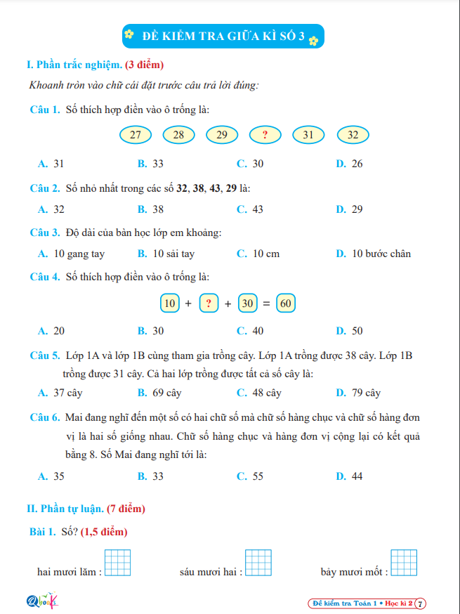 Combo Đề Kiểm Tra Toán và Tiếng Việt 1- Kết nối tri thức với cuộc sống - Học Kì 2 (2 cuốn)