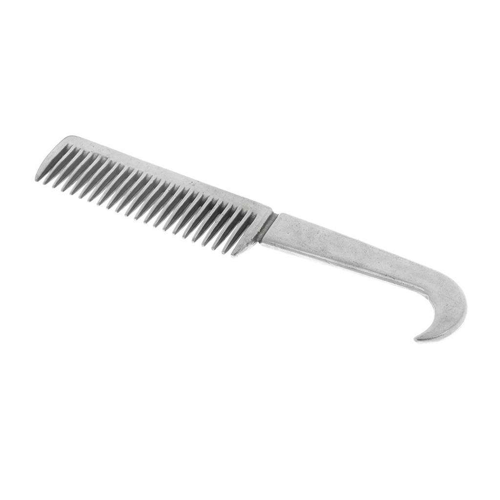 4xStainless Steel Polished Horse Pony Grooming Comb Tool Currycomb Durable