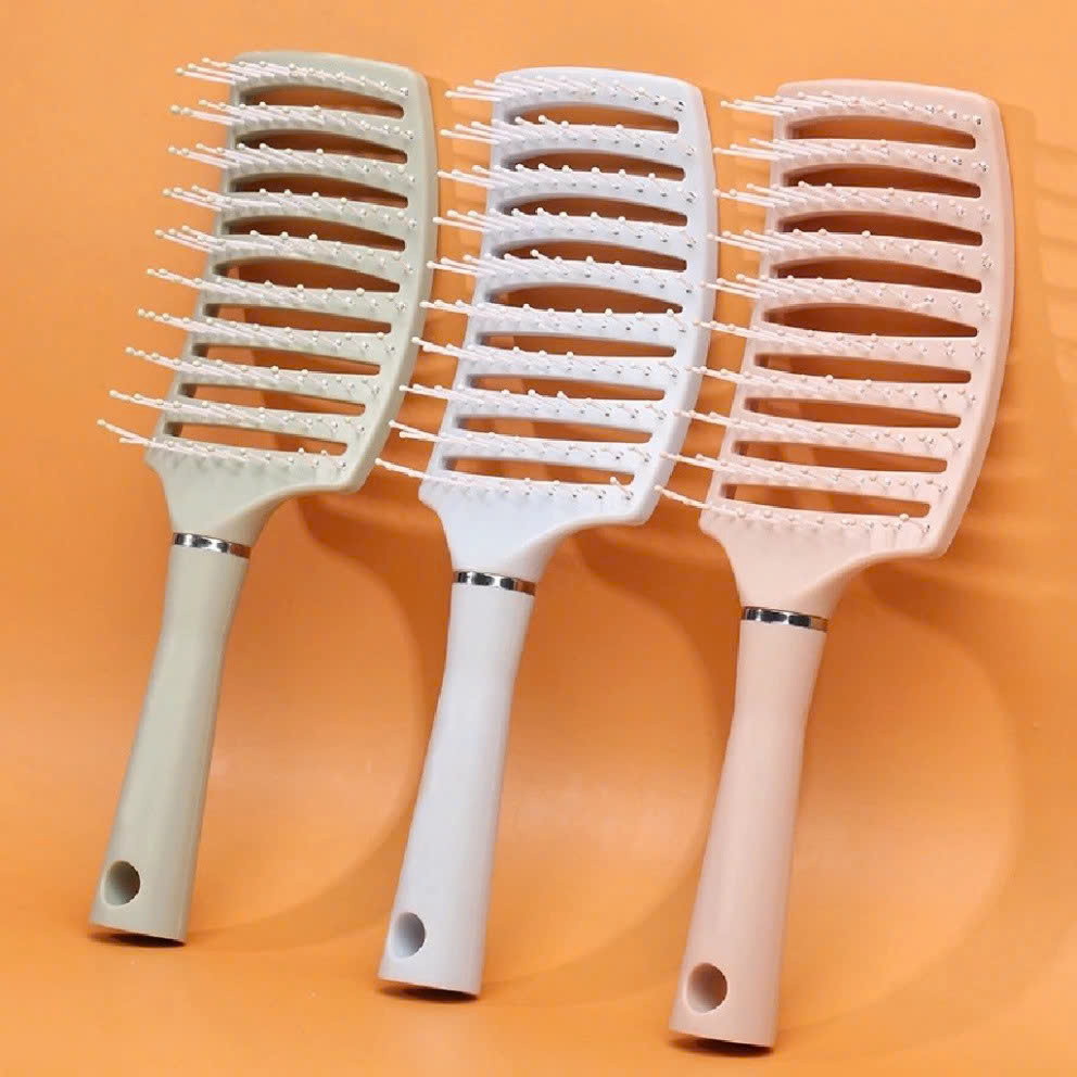 Combo 2 Lược Bán Nguyệt Chải Tóc Gỡ Rối Đa Năng-Lược Chải Làm Tạo Phồng Chân Tóc Lược Massage Đầu Mini (Màu ngẫu nhiên)
