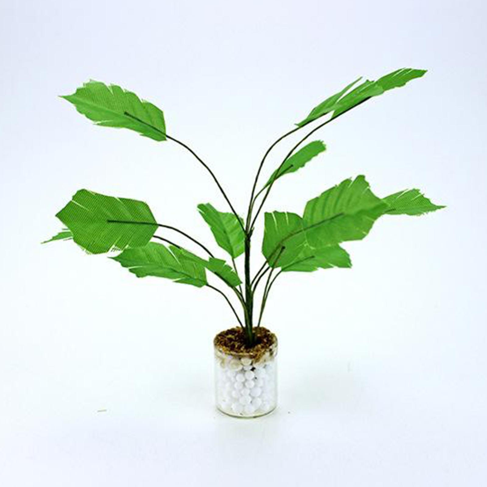 1:12 Scale Dollhouse Miniatures Potted Plants Banana Tree Ornament