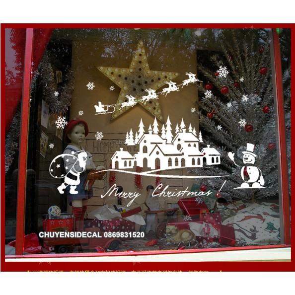 Decal trang trí tường Noel - Thị Trấn Tuyết