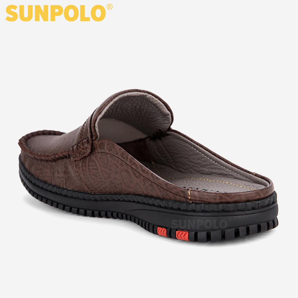 Dép Sapo Dép Sục Nam Da Bò SUNPOLO SPO274