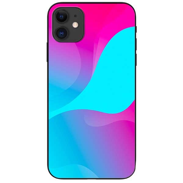 Ốp lưng dành cho Iphone 12 Mini mẫu Hoa Văn Xanh Hồng