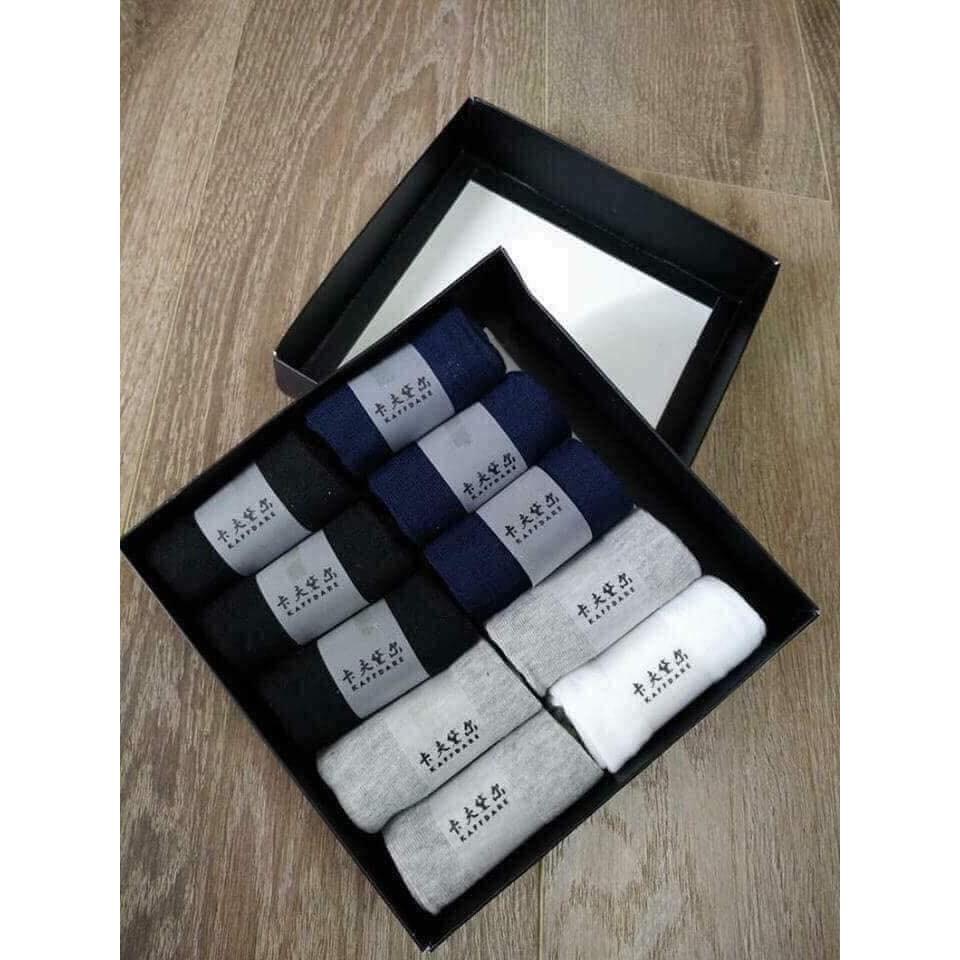 Hộp 10 đôi tất nam cổ ngắn hoặc cổ cao sợi tre thiên nhiên
