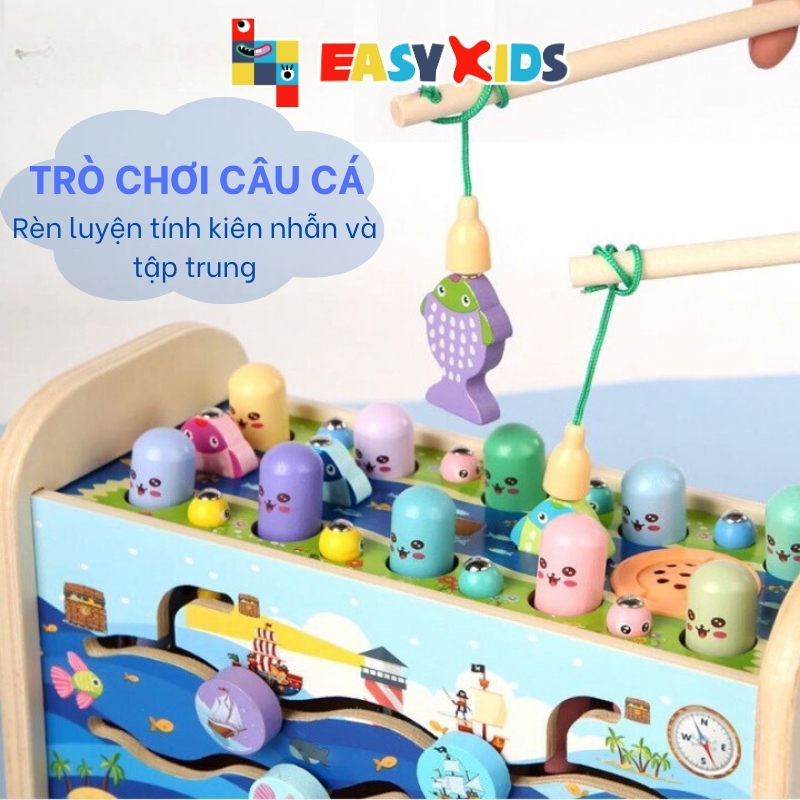 Đồ Chơi Đập Chuột Cho Bé Có Nhạc 7in1 Hình Thỏ, Đồ Chơi Giáo Dục Đa Năng Montessori