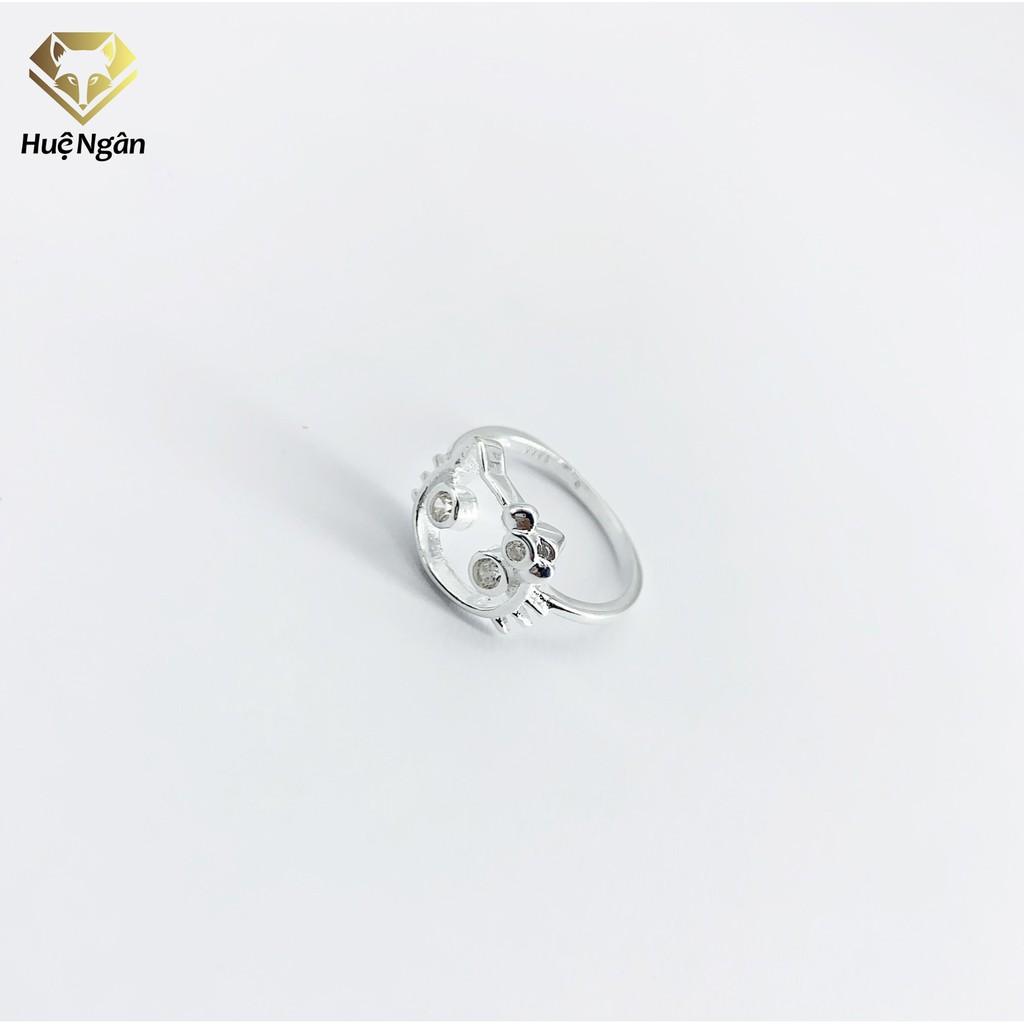 Nhẫn bạc Ý 925 Huệ Ngân - Mèo KITTY RYR140067