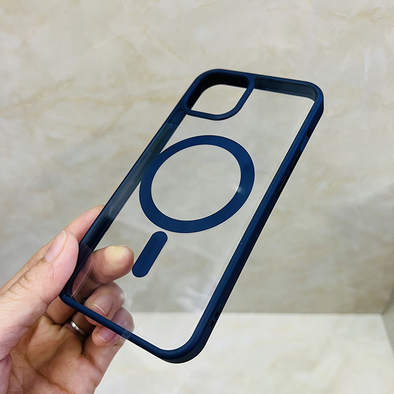 Ốp lưng dành cho iPhone 13 Likgus trong viền màu hỗ trợ sạc không dây- Hàng chính hãng