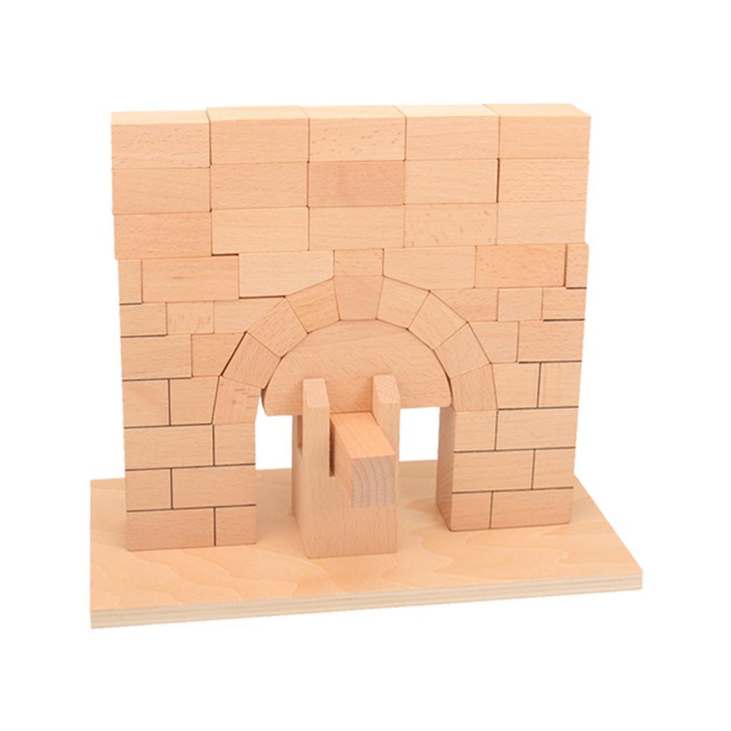 Roman Bridge Wooden Construction Blocks Bricks Toy Set 4-8 Years