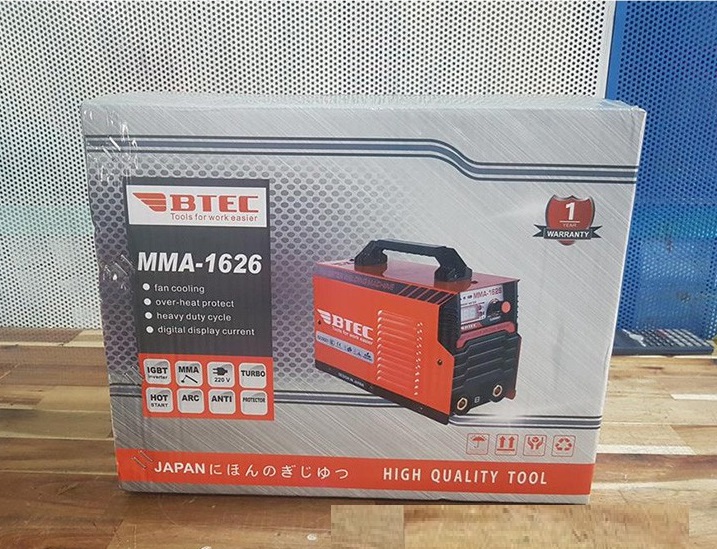 MÁY HÀN QUE ĐIỆN THẾ KHÔNG ỔN ĐỊNH BTEC MMA-1626 ( 150V-260V )- HÀNG CHÍNH HÃNG