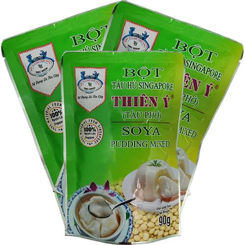 Combo 03 gói - Bột tàu hủ singapore thiên ý (tàu phớ) - Đậu nành thơm mát - Soya pudding mixed