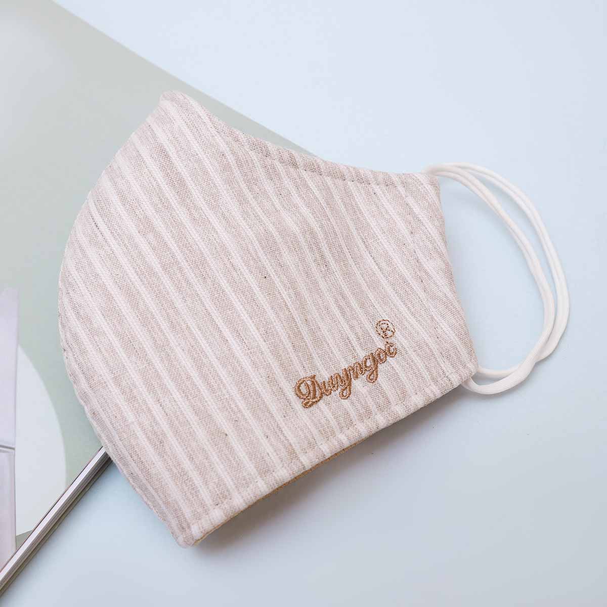 Khẩu Trang Cao Cấp Duy Ngọc - Sọc Linen