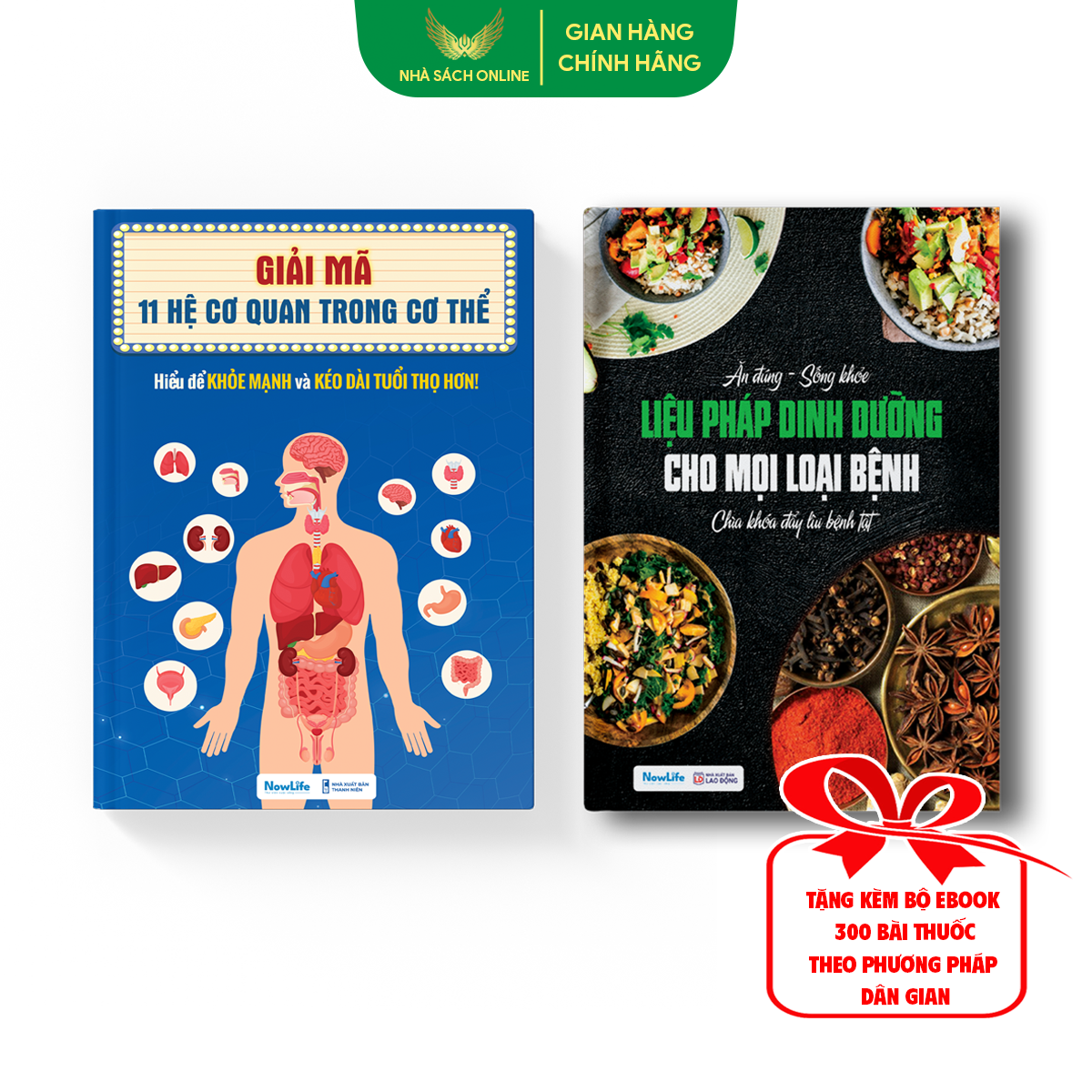 Combo 2 cuốn Liệu pháp dinh dưỡng cho mọi loại bệnh + giải mã 11 hệ cơ quan trong cơ thể