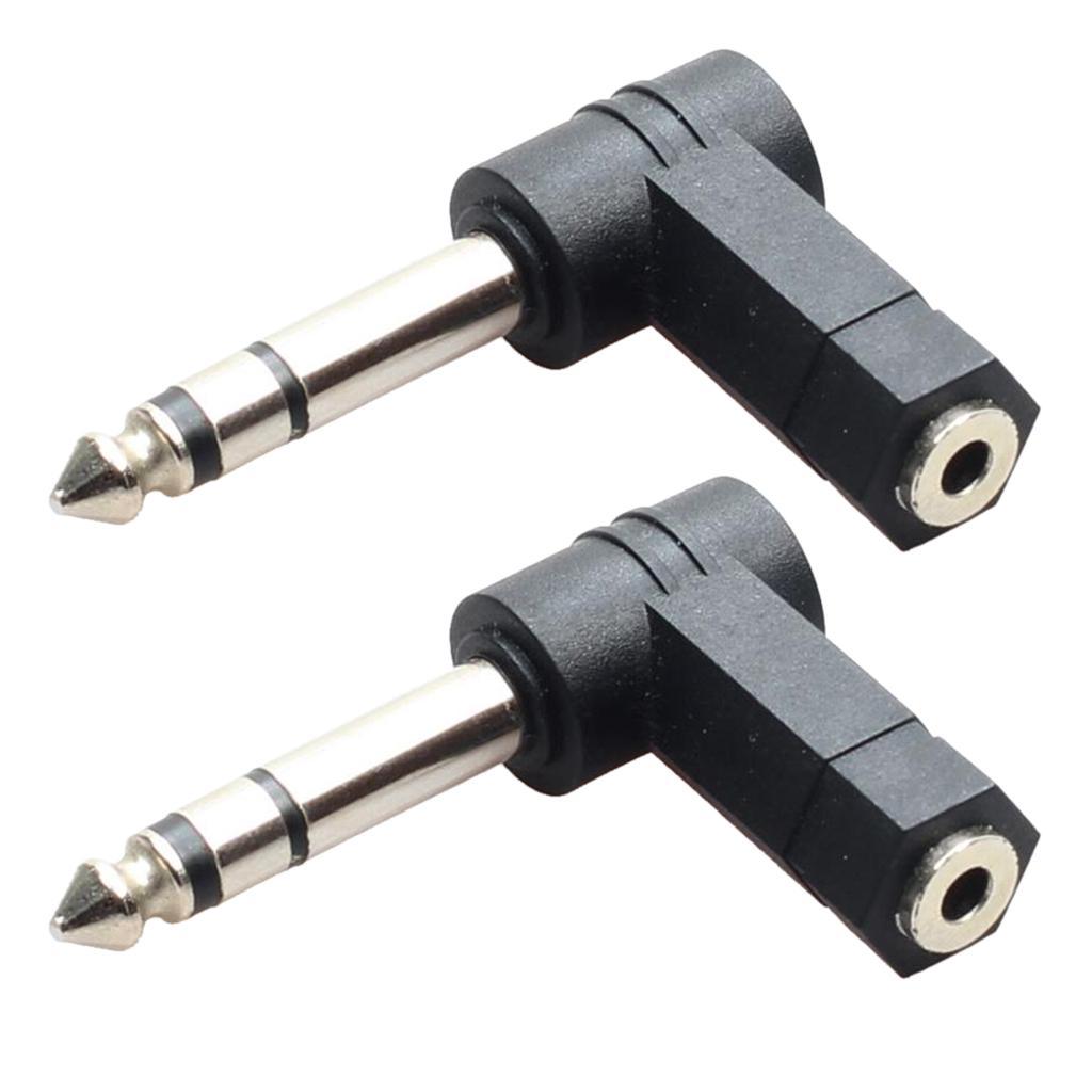 2x 6.35mm 1/4''  to 3.5   Aux  Stereo Adapter Converter