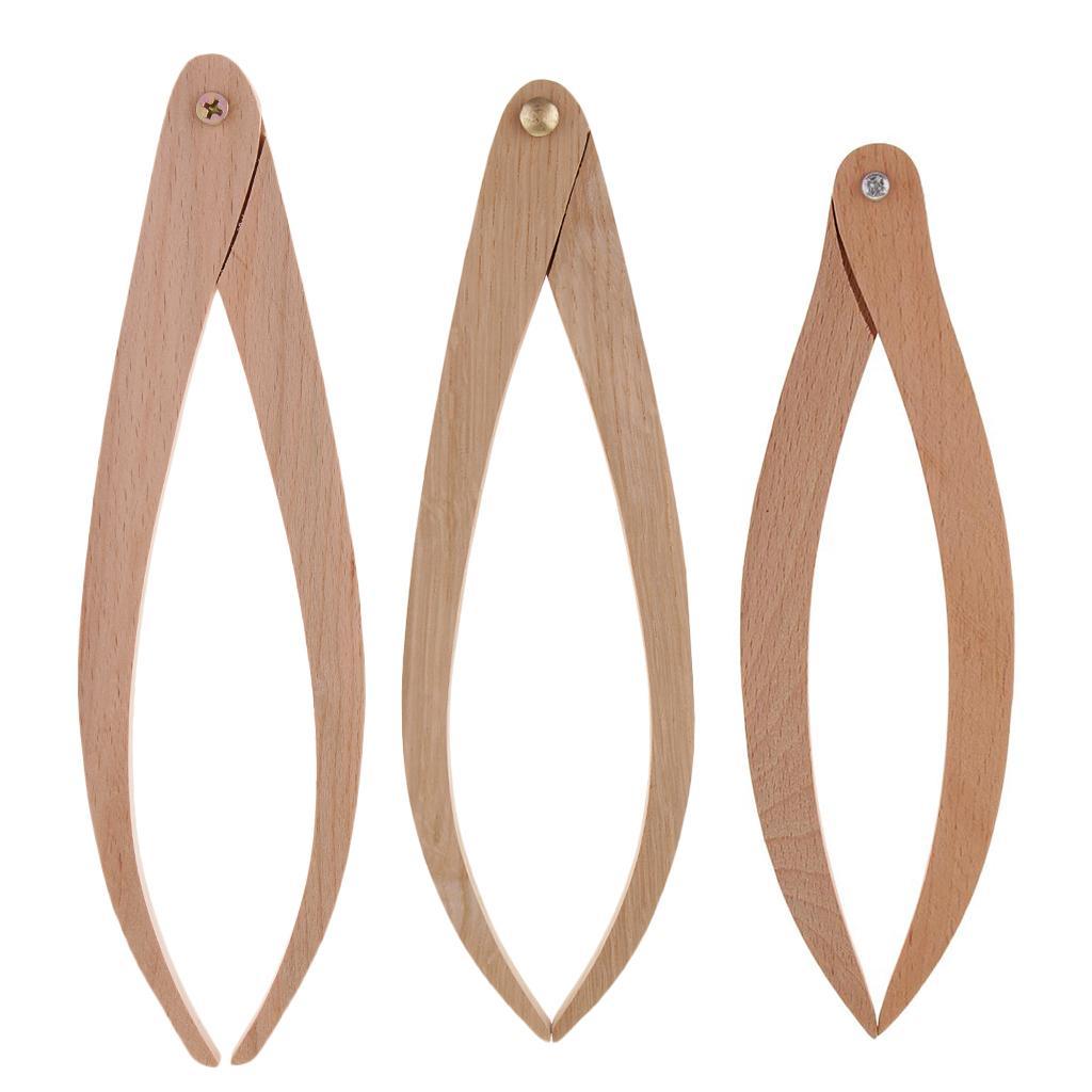 3x Wooden Caliper Distance Diameter Measuring Tool for Clay Pottery Ceramic