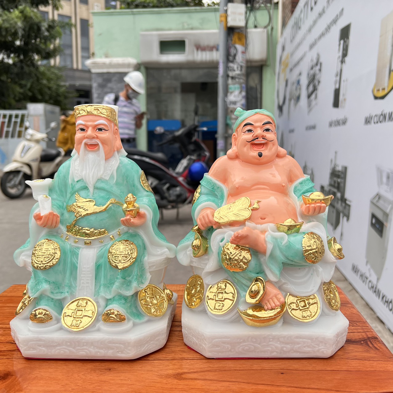 Tượng Thần tài Thổ Địa đá Việt Nam cao 25cm