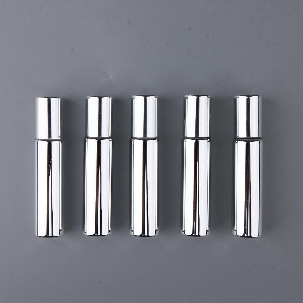5x 10mL Empty Roller Bottles w/ Steel Ball for Essential Perfume Oils