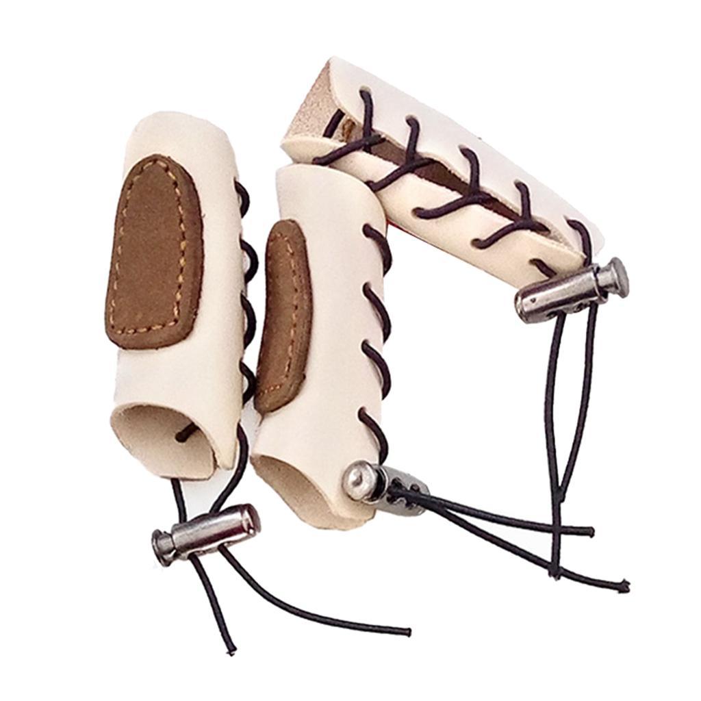 2-5pack Archery 3 Finger Tab Protective Gloves Cow Leather Target Guard Hunting