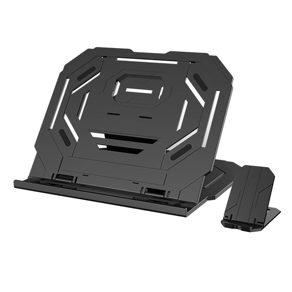 Laptop Stand Holder 2-in-1 w/ 360 Degree Base Rotation & Phone Holder Black