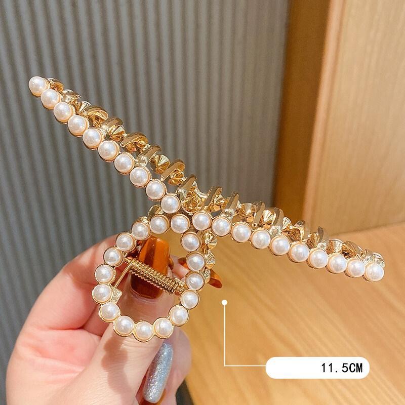 Kẹp Tóc Hợp Kim Size Lớn Đính Đá Nhân Tạo Sang Trọng Phụ Kiện Tóc Xu Hướng Thời Trang Hàn Quốc Hot